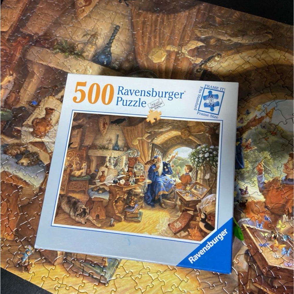 HTF Random Cut Ravensburger 500 Piece Merlin & Arthur 🎨 Scott Gustafson (2007)